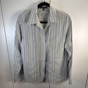Pendleton Women 12 Wrinkle Free Shaped Striped‎ Western Country Button Up Shirt